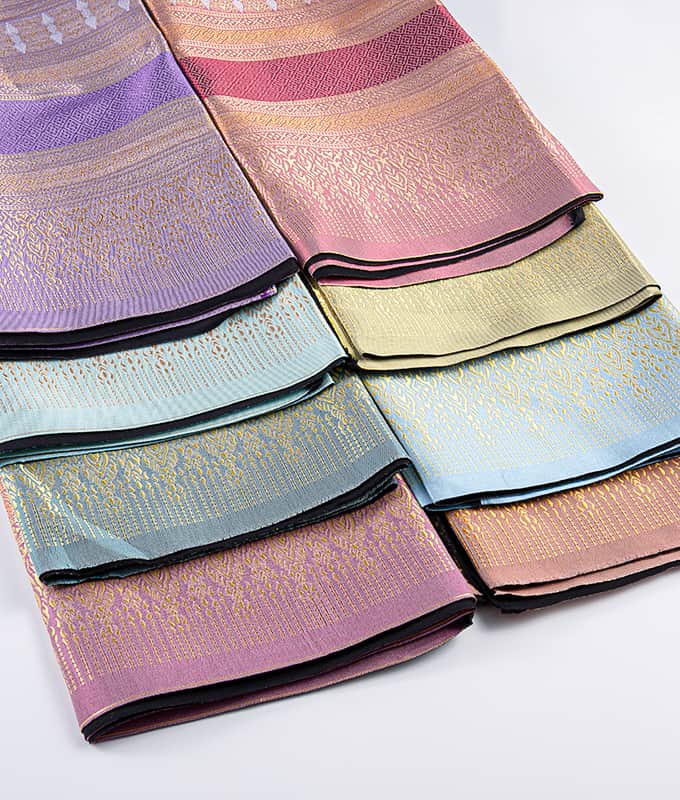 قماش سارونغ تايلاندي تقليدي شعبي من الجاكارد بالكامل من البوليستر